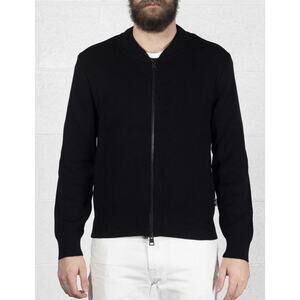 AMI Alexandre Mattiussi Cardigan Jacket Mens Large Black Full Zip Double Zipper